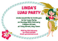 luau party invitations