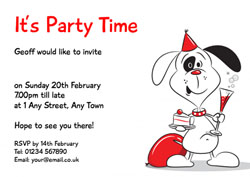 party dog party invitations