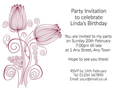 simply tulips party invitations