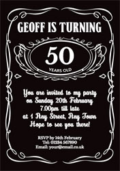 jack daniels party invitations