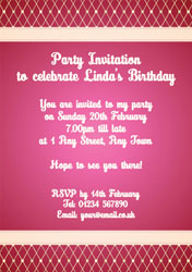 pink and cream lattice invitations