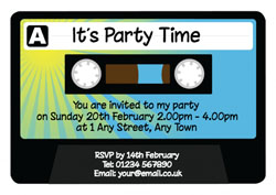 cassette tape party invitations