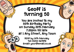 shocked people party invitations