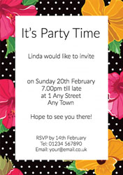 deco flowers party invitations