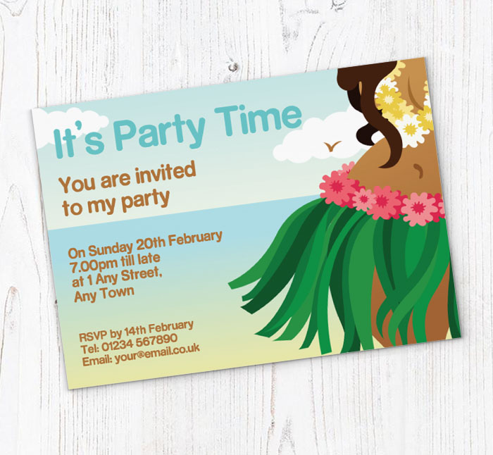 hawaiian party invitations