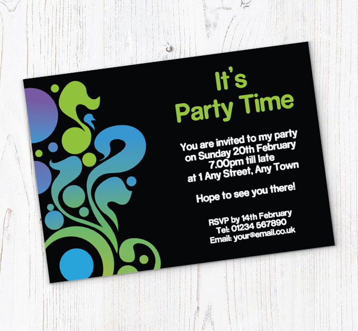 lava lamp party invitations