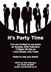 men in black party invitations