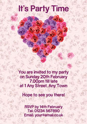 love roses party invitations