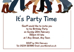 line dancing party invitations