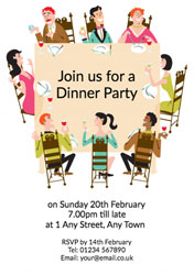 friends dinner party invitations