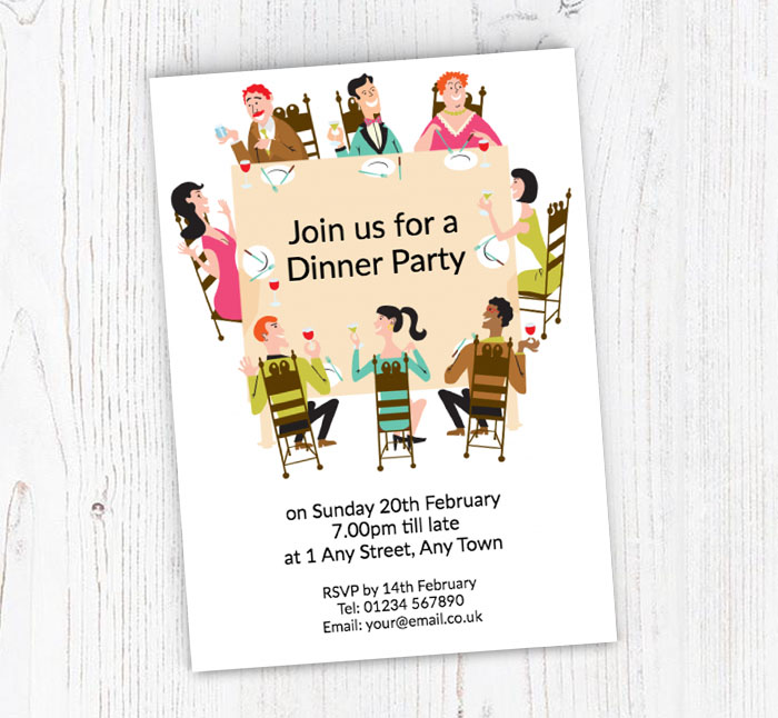 friends dinner party invitations