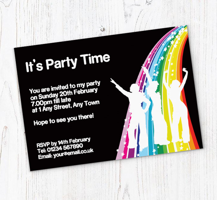 discotheque party invitations