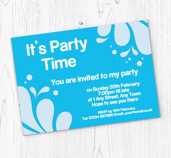 splash party invitations