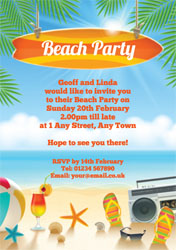 beach party invitations