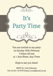 brown and cream invitations