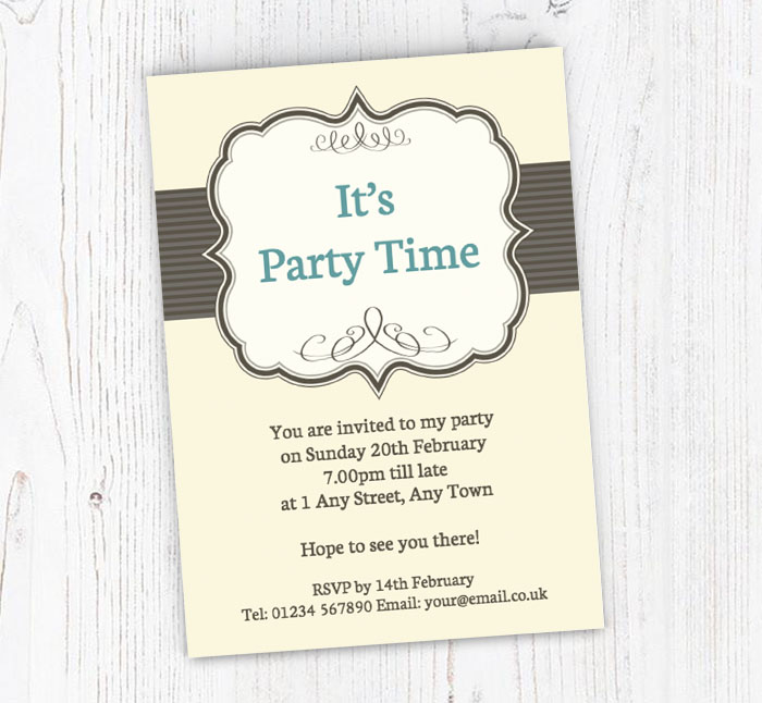 brown and cream invitations