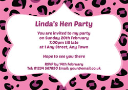 pink leopard print invitations