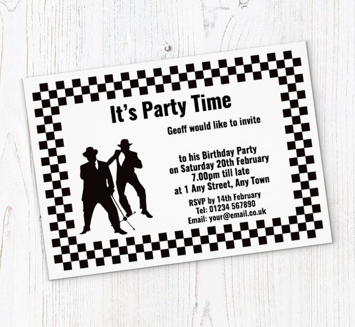 2 tone party invitations