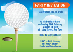 golf ball party invitations