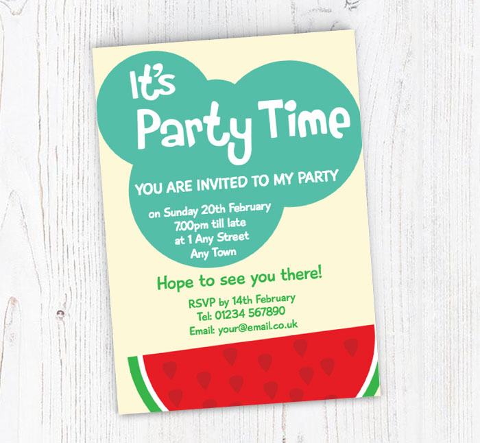 watermelon party invitations