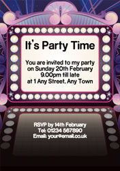 sign and lights invitations