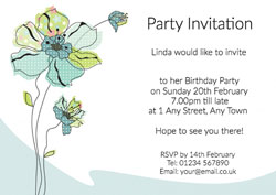 dotty flowers invitations