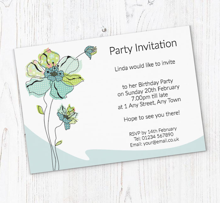 dotty flowers invitations