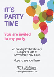 balloons flying away invitations