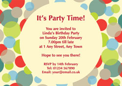 lots of dots party invitations