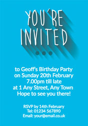 blue party invitations