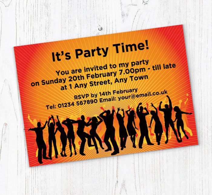 party people party invitations