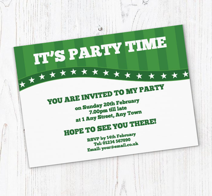 green stars and stripes invitations