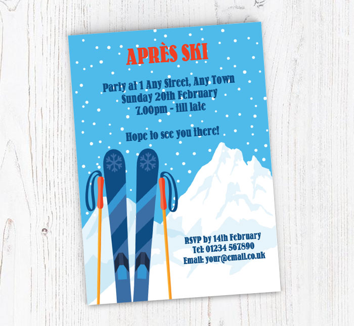 apres ski party invitations