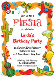 mexican fiesta party invitations