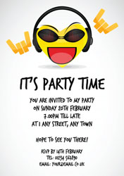 emoji with headphones invitations