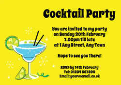 yellow cocktail party invitations
