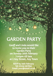 garden party lights invitations