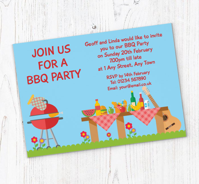 barbecue and picnic invitations
