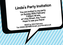 speech bubble invitations