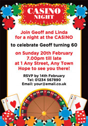 casino night party invitations