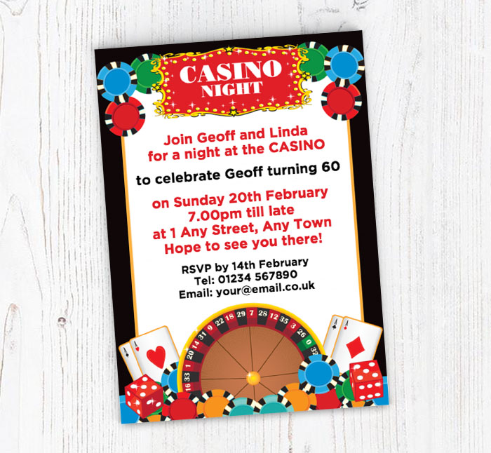 casino night party invitations