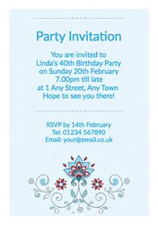 pale blue stripes invitations