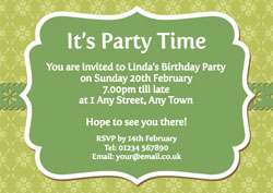 shades of green invitations