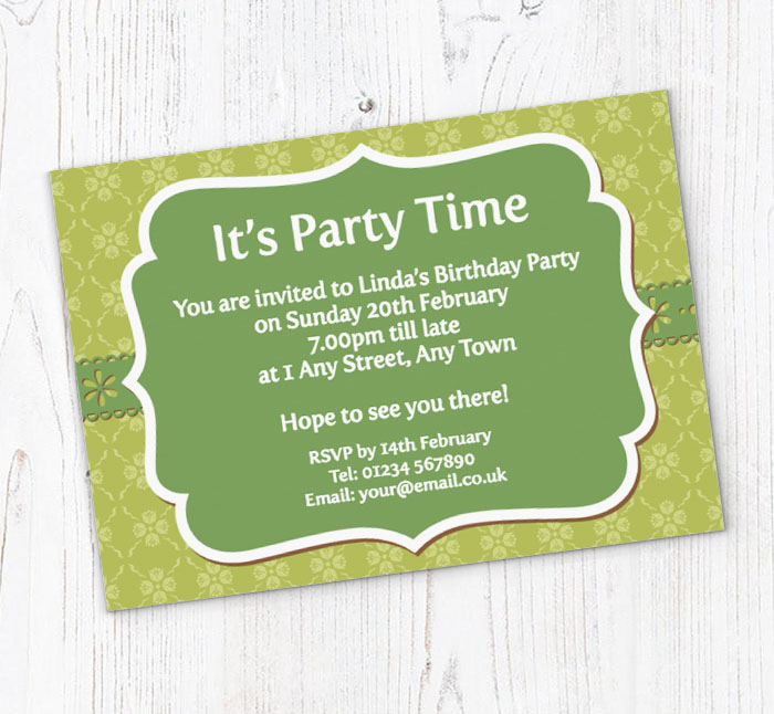 shades of green invitations