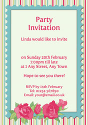 stamp border party invitations