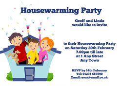 housewarming family invitations