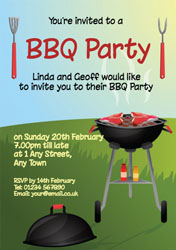 sizzling BBQ party invitations