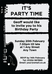 rock guitar invitations