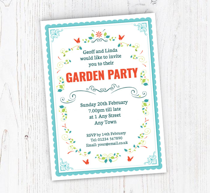 garden party invitations