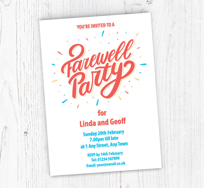 farewell party invitations